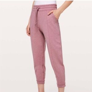 Lululemon At My Leisure Jogger Heathered Mod Misty Merlot